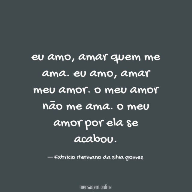 eu amo