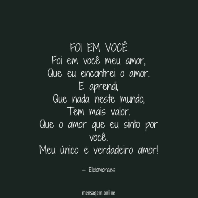 FOI EM VOCÊ