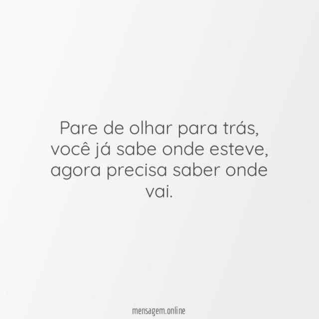Pare de olhar
