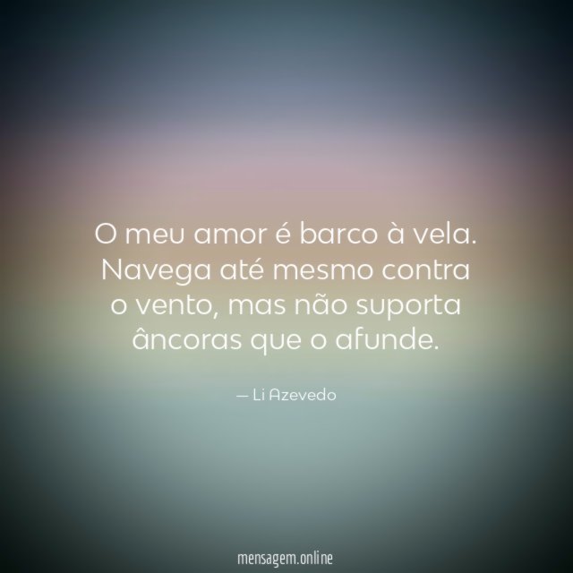 O meu amor é barco à vela