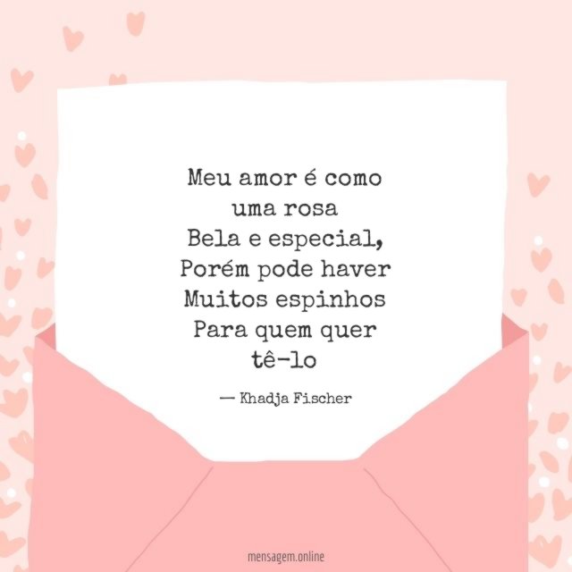 Meu amor é como uma rosa Bela e especial