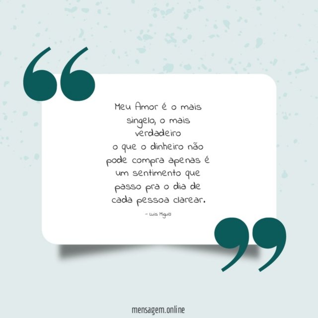 Meu Amor é o mais singelo