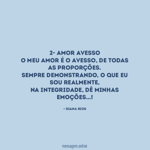 2- Amor Avesso