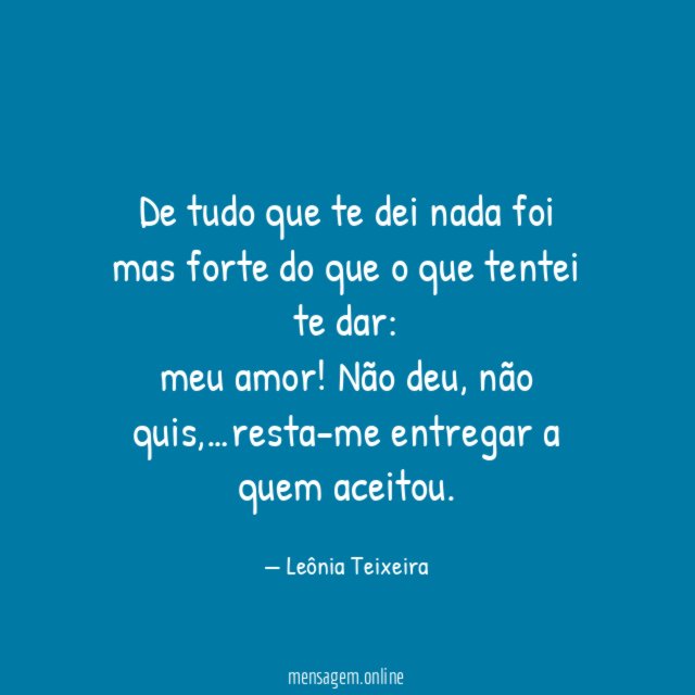 De tudo que te dei nada foi mas