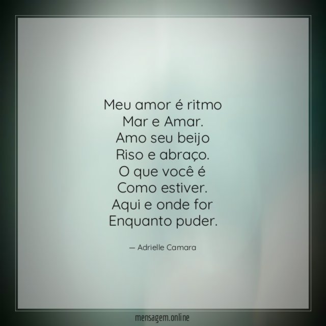 Meu amor é ritmo Mar e Amar