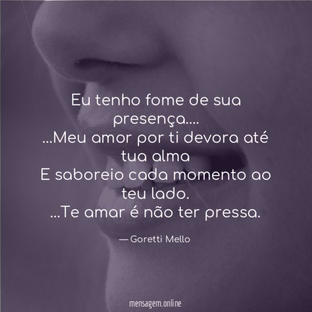 Eu tenho fome de sua presença
