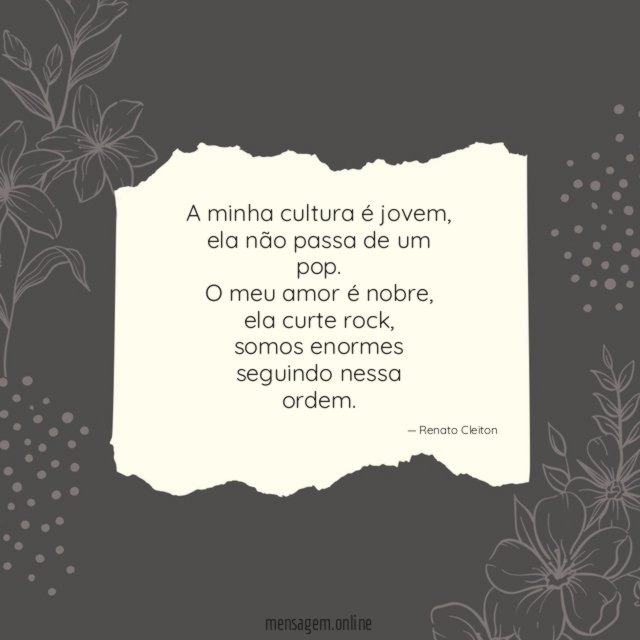 A minha cultura é jovem