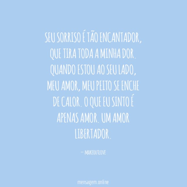 Seu sorriso é tão encantador