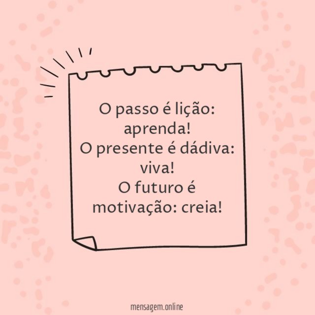 O passo é lição