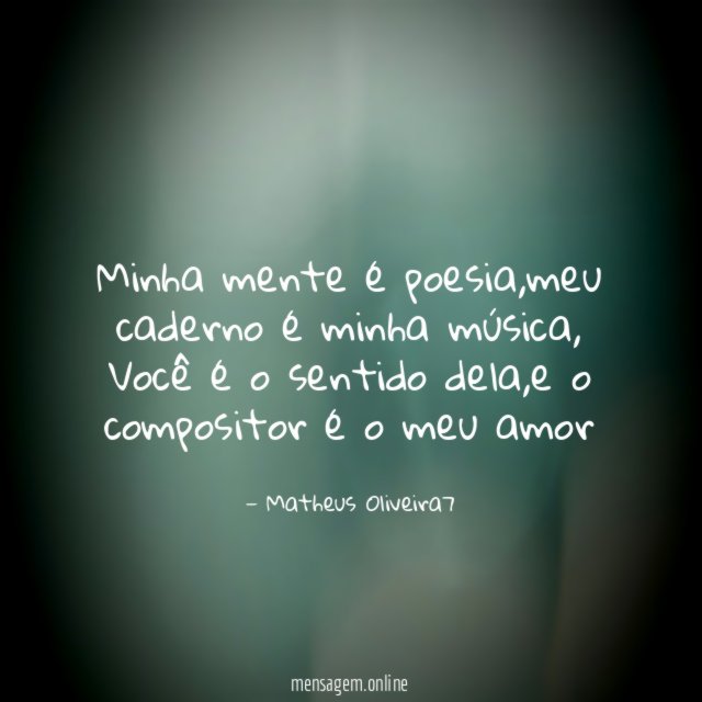 Minha mente é poesia