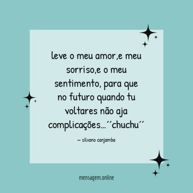leve o meu amor