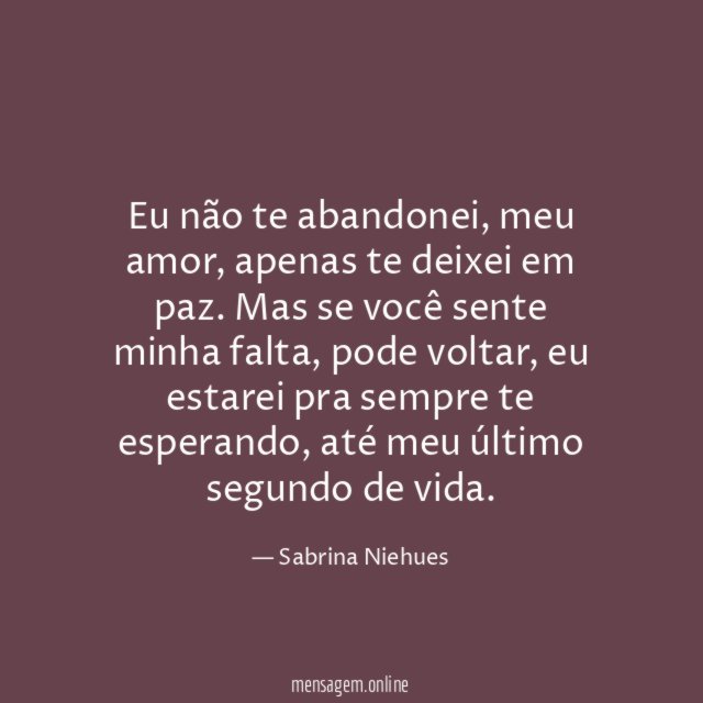 Eu não te abandonei