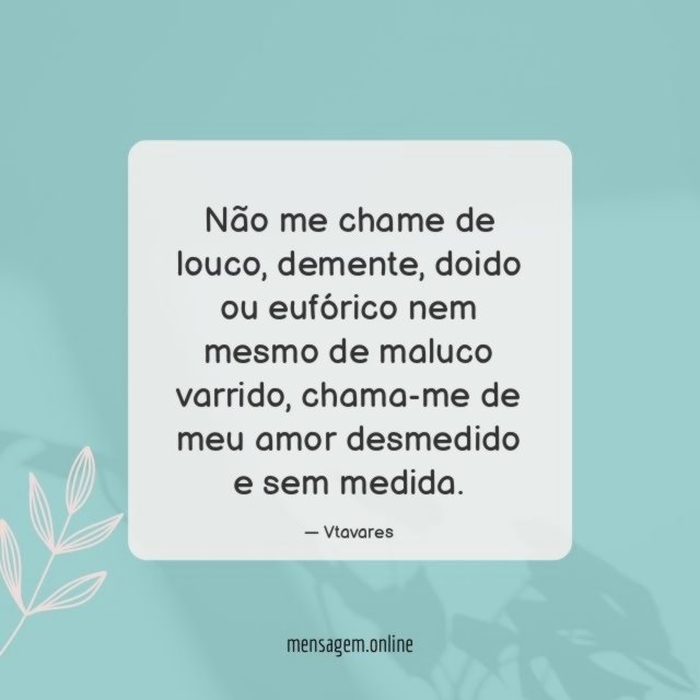 Não me chame de louco