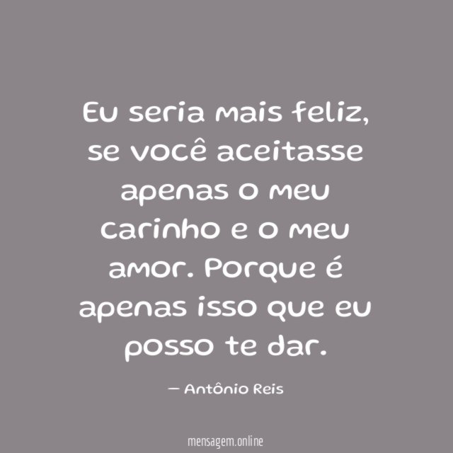 Eu seria mais feliz