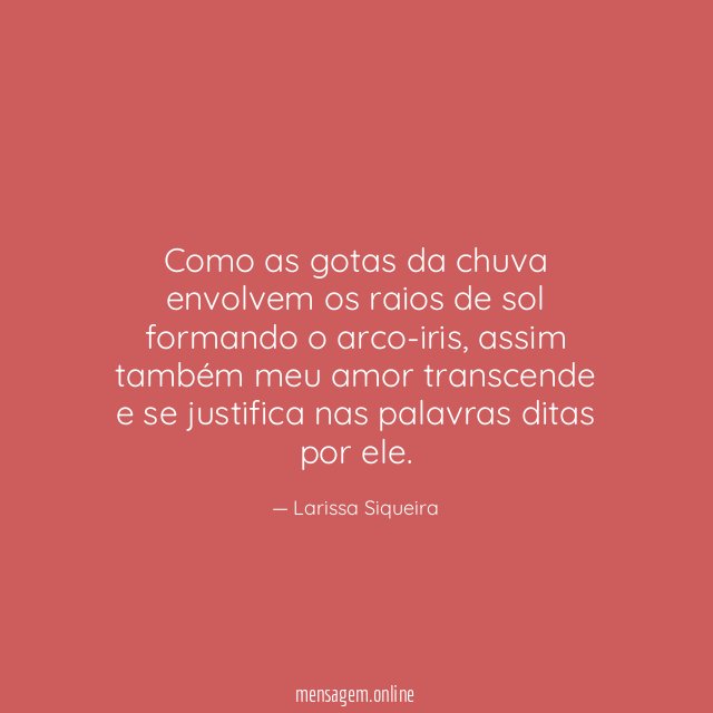 Como as gotas da chuva envolvem os raios