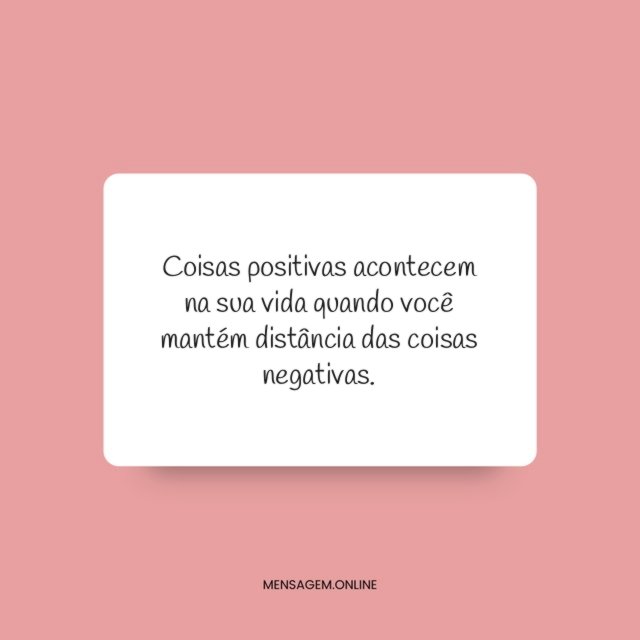 Coisas positivas