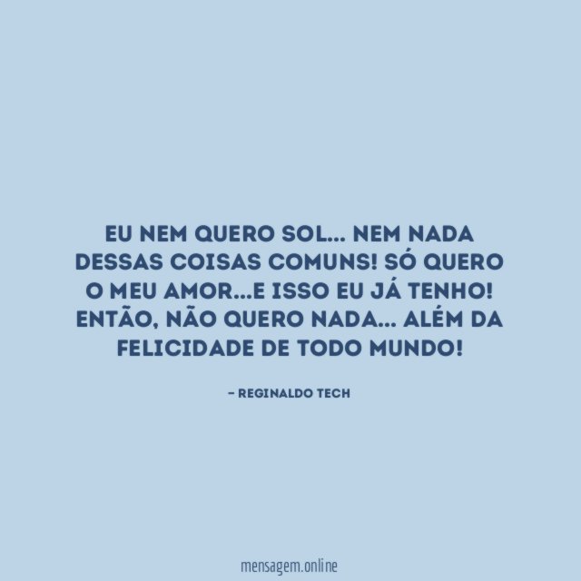 Eu nem quero sol