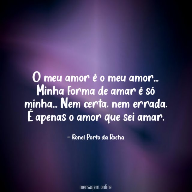 O meu amor é o meu amor