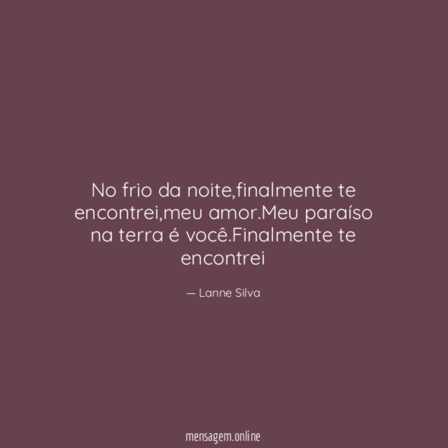 No frio da noite