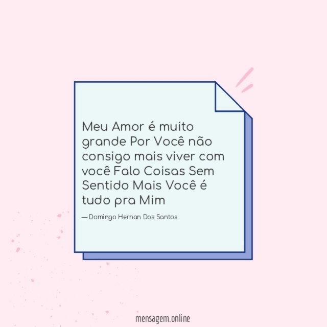 Meu Amor é muito grande Por Você não