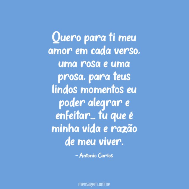 Quero para ti meu amor em cada verso