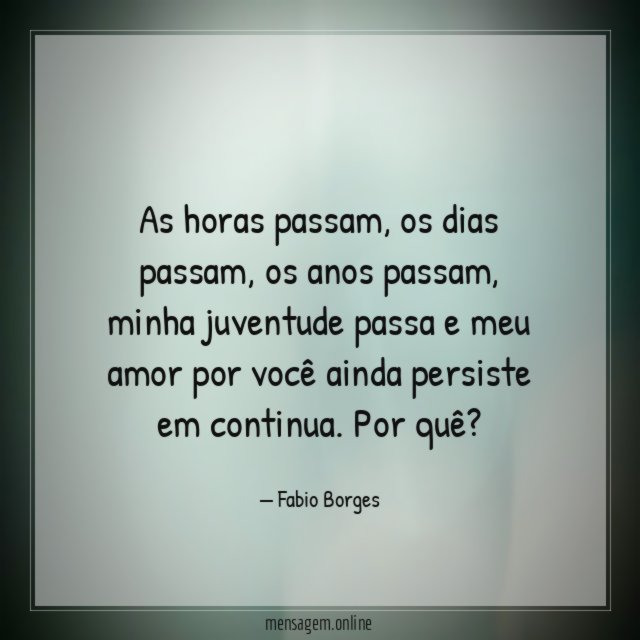 As horas passam