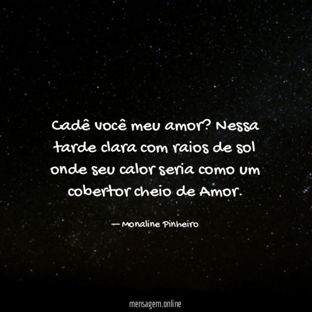 Cadê você meu amor