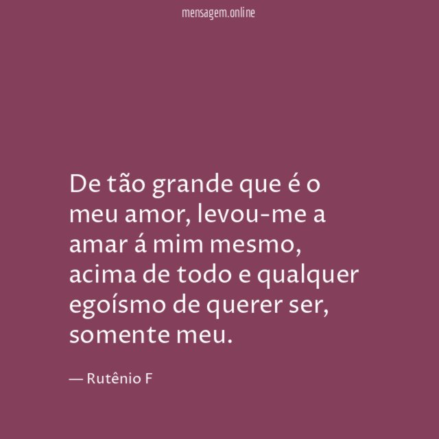De tão grande que é o meu amor