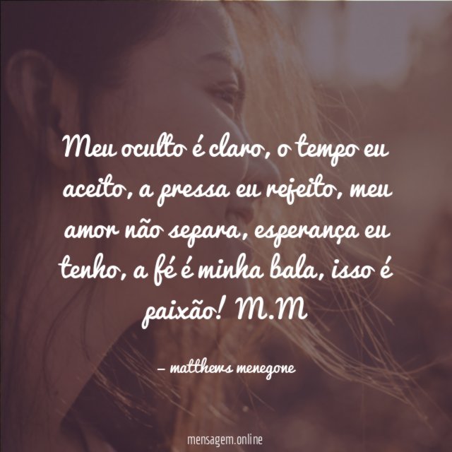 Meu oculto é claro