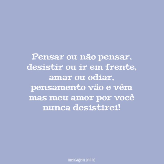 Pensar ou não pensar