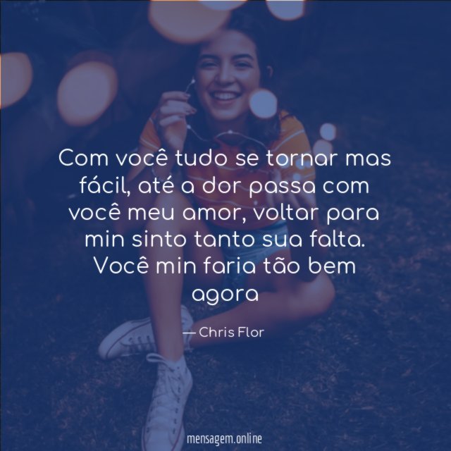 Com você tudo se tornar mas fácil