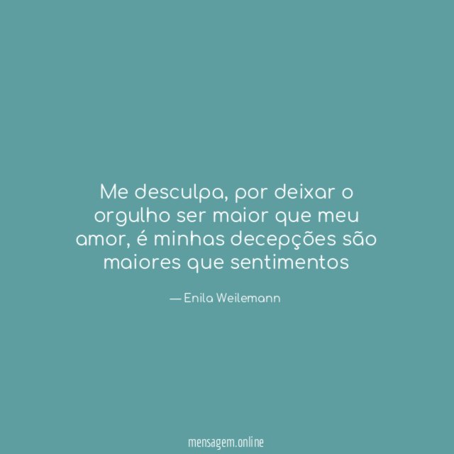 Me desculpa