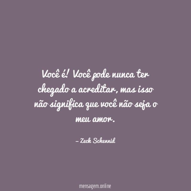 Você é