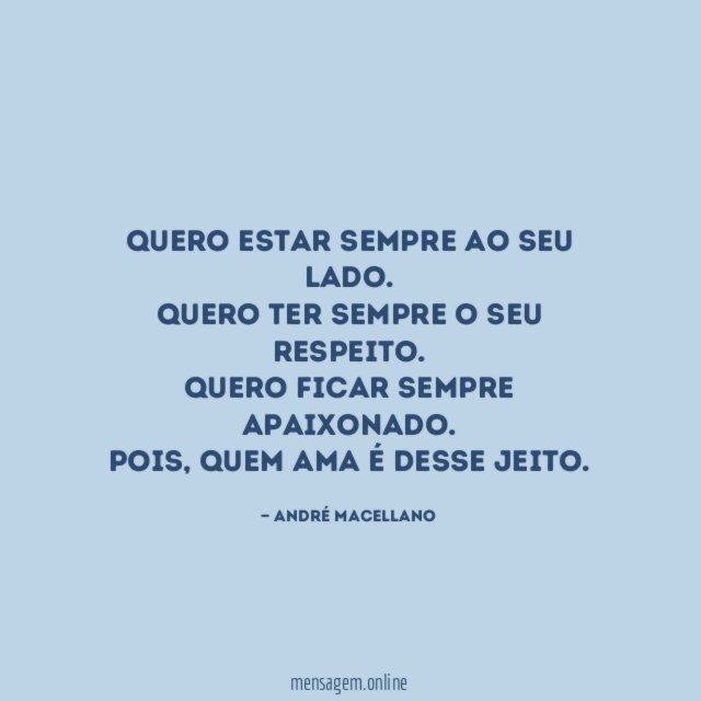 Quero estar sempre ao seu lado