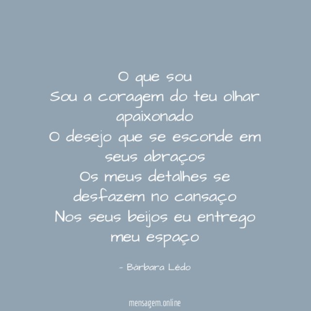 O que sou