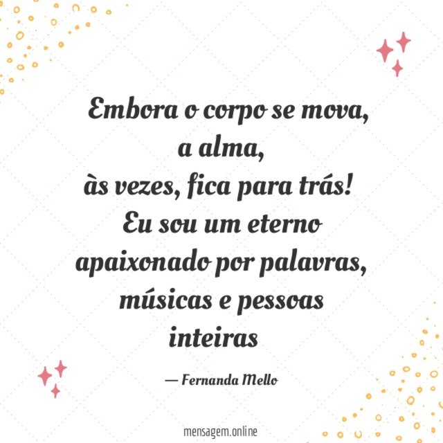 Embora o corpo se mova