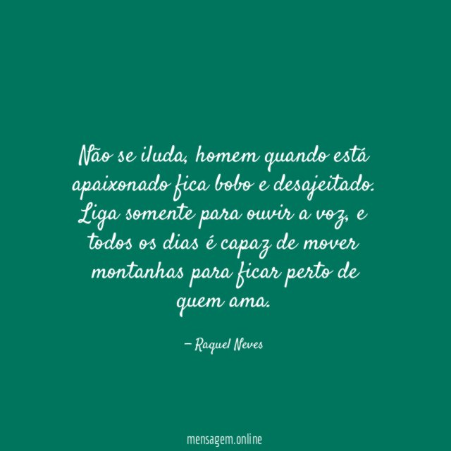 Não se iluda