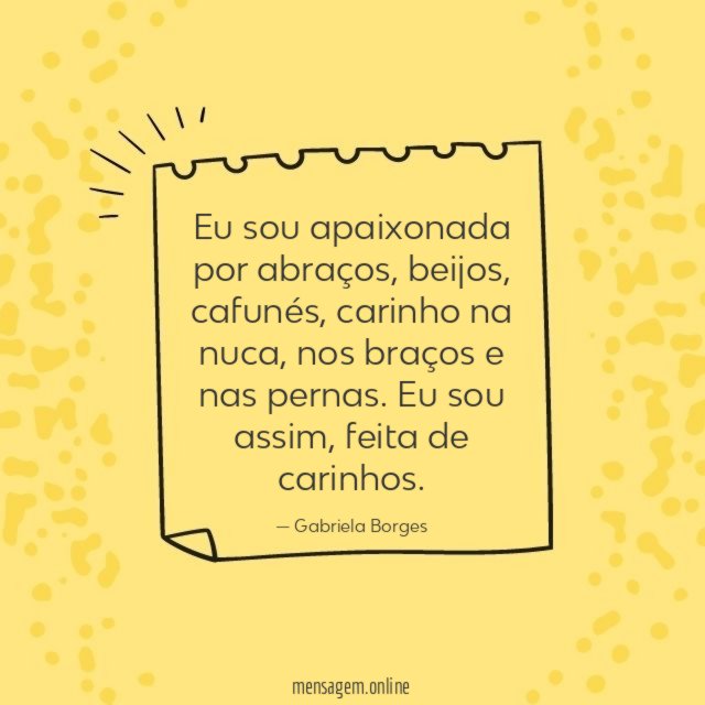 Eu sou apaixonada por abraços