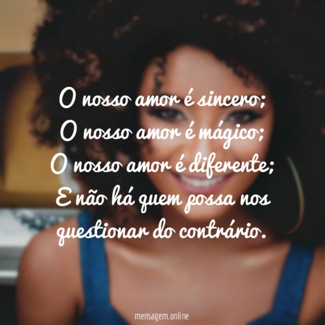O nosso amor