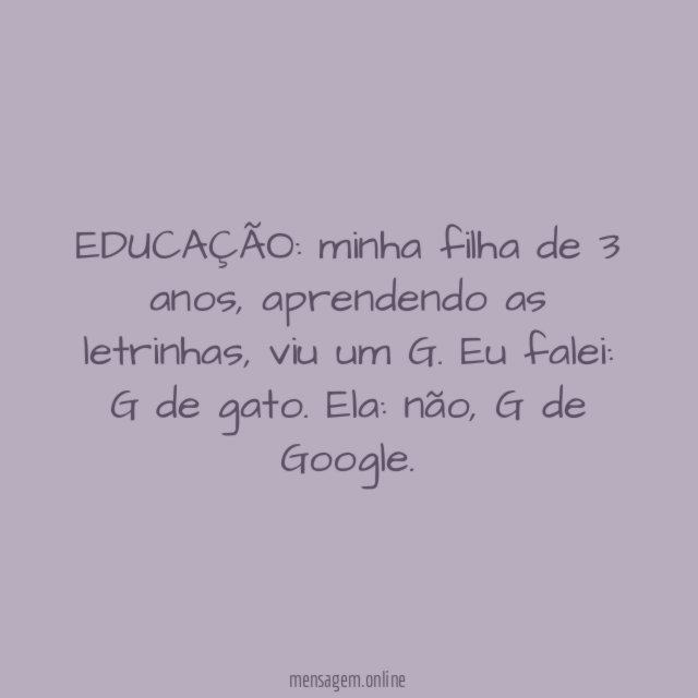 EDUCAÇÃO