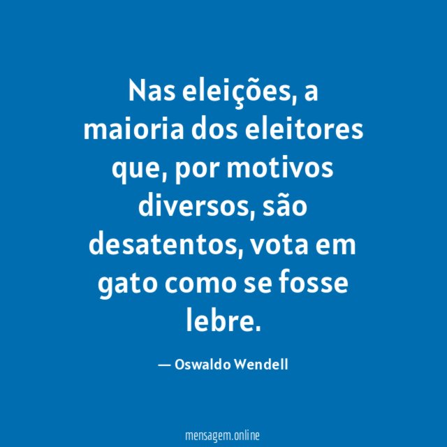 Nas eleições
