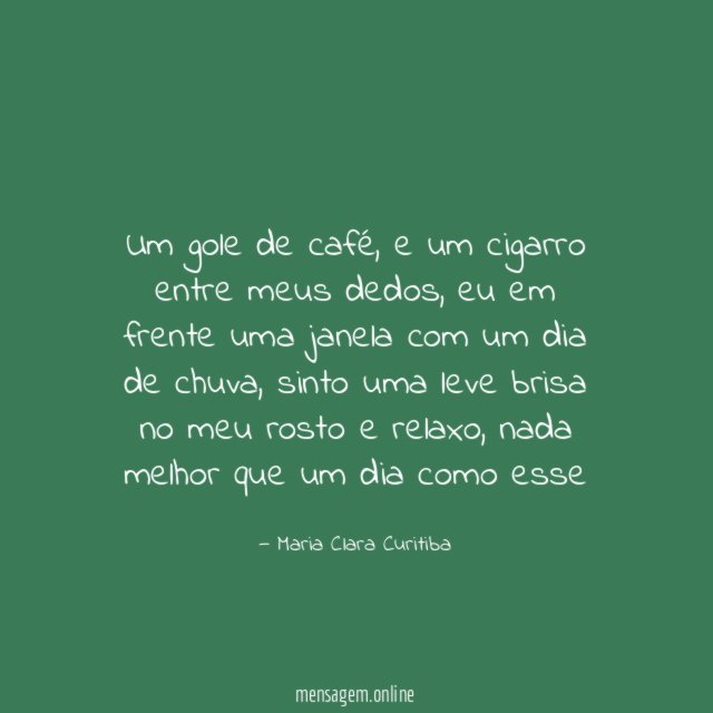 Um gole de café