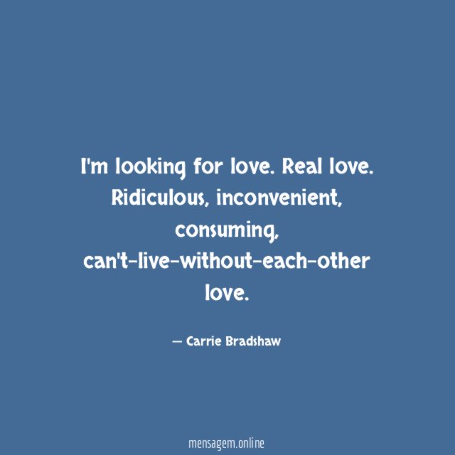 I'm looking for love