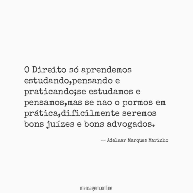 O Direito só aprendemos estudando