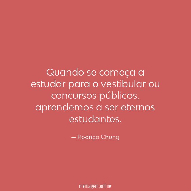 Quando se começa a estudar para o vestibular