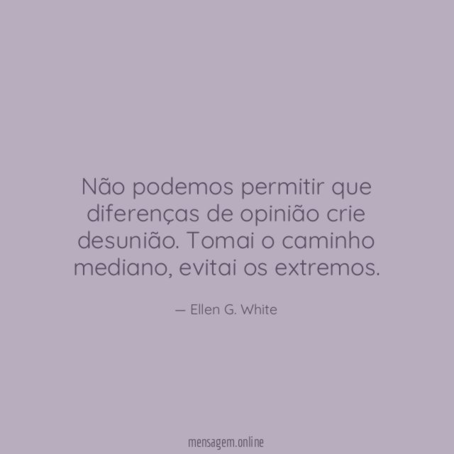 Não podemos permitir que diferenças de opinião crie