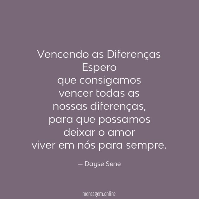 Vencendo as Diferenças