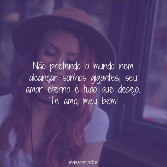 Seu amor é o que desejo