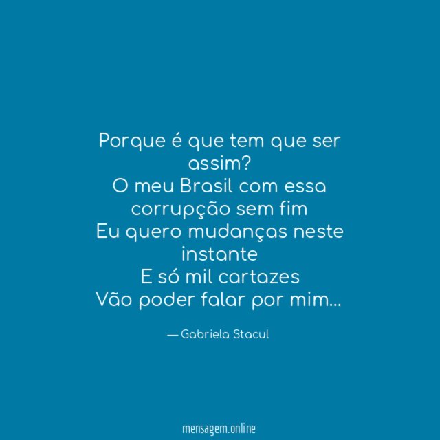 Porque é que tem que ser assim