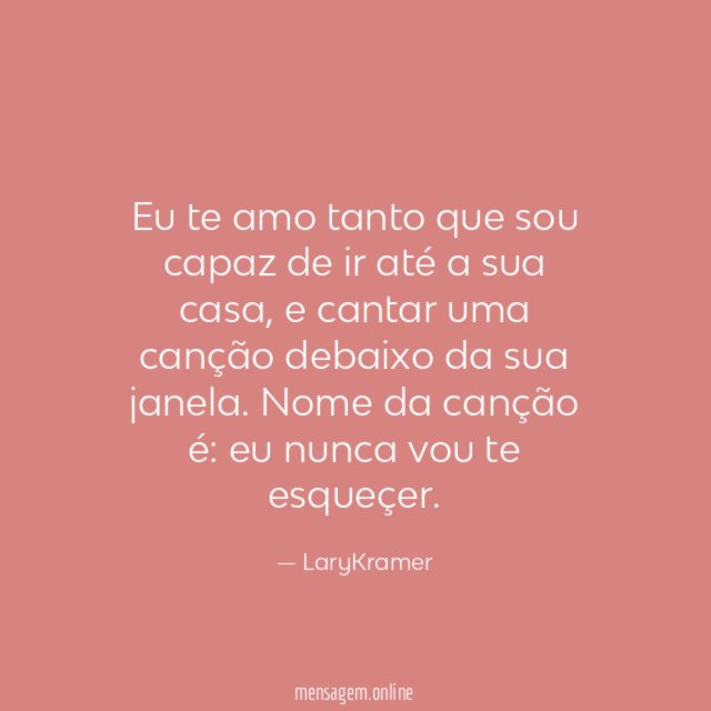 Eu te amo tanto que sou capaz de